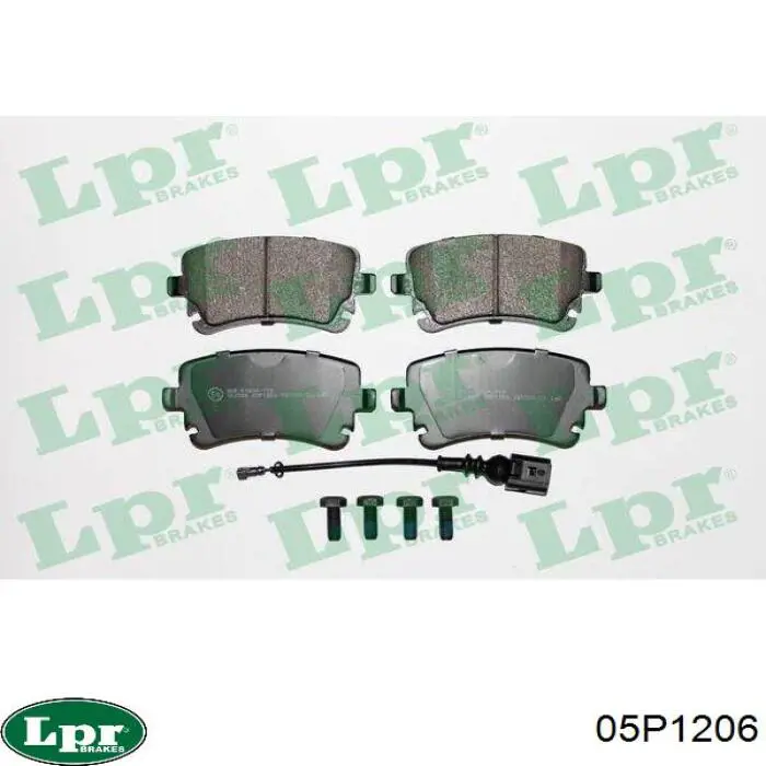 Задні гальмівні колодки 05P1206 LPR