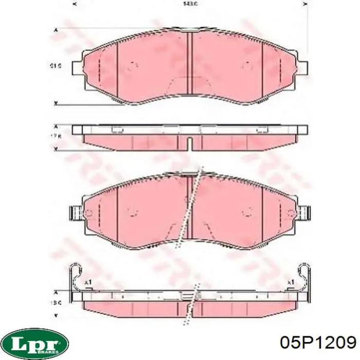 Тормозні колодки LPR 05P1209
