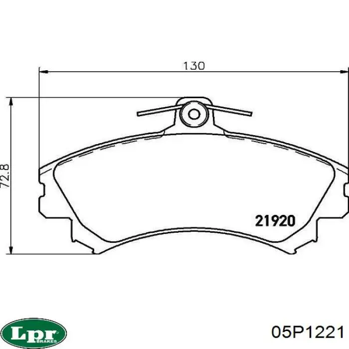 Колодки гальмівні передні, дискові 05P1221 LPR