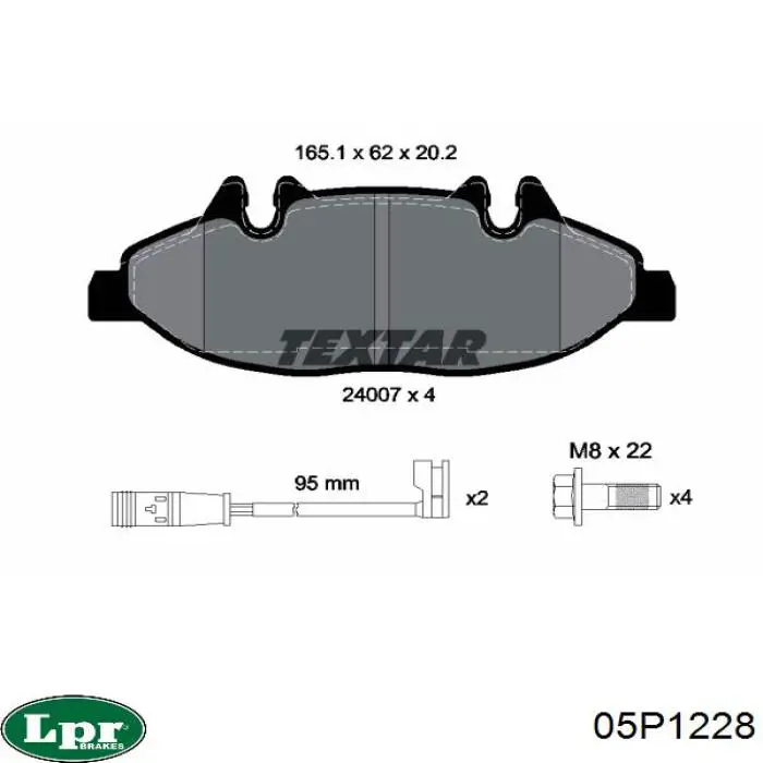 Передні тормозні колодки 05P1228 LPR