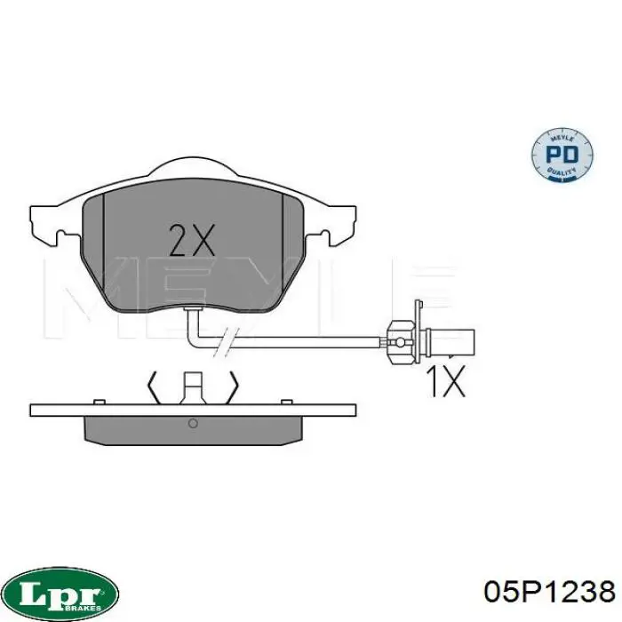 Тормозні колодки LPR 05P1238