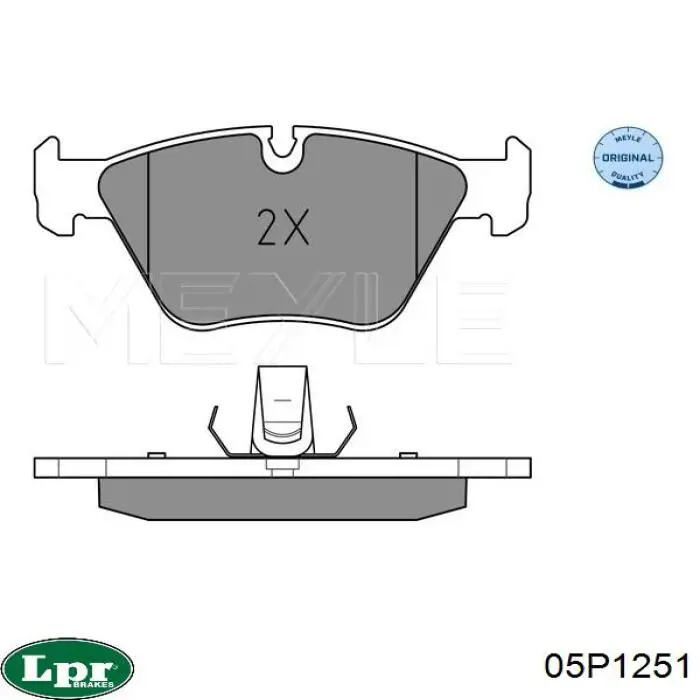 Передні тормозні колодки 05P1251 LPR