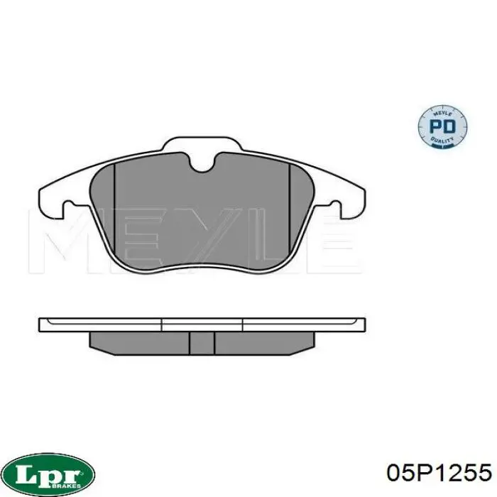 Передні тормозні колодки 05P1255 LPR