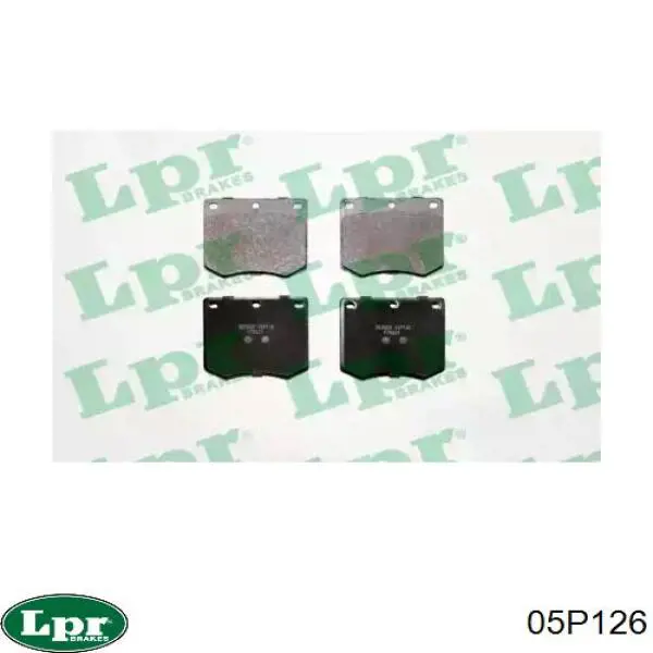 Купити 05P126 LPR Колодки гальмівні передні, дискові