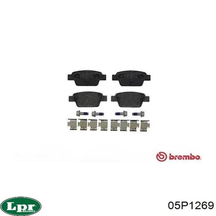 Задні гальмівні колодки 05P1269 LPR
