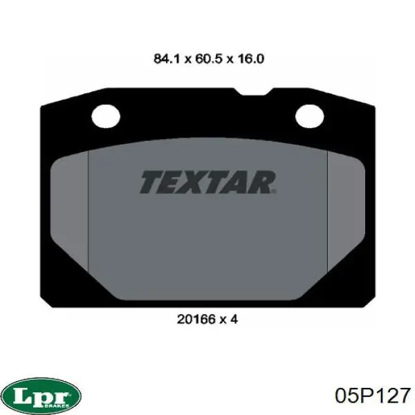 Колодки гальмівні передні, дискові 05P127 LPR