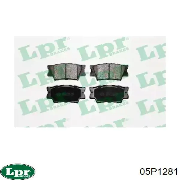 05P1281 LPR Колодки гальмівні задні, дискові