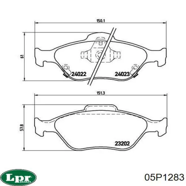 Тормозні колодки LPR 05P1283