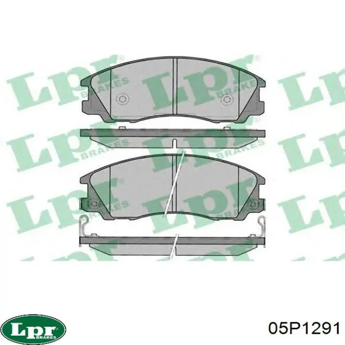 Колодки гальмівні передні, дискові 05P1291 LPR