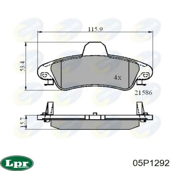 Купити 05P1292 LPR Задні колодки