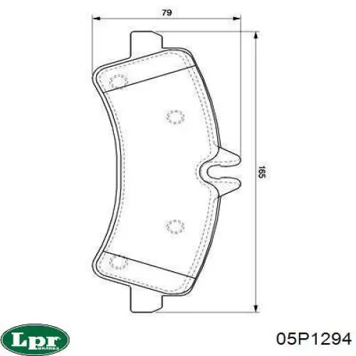Купити 05P1294 LPR Задні колодки