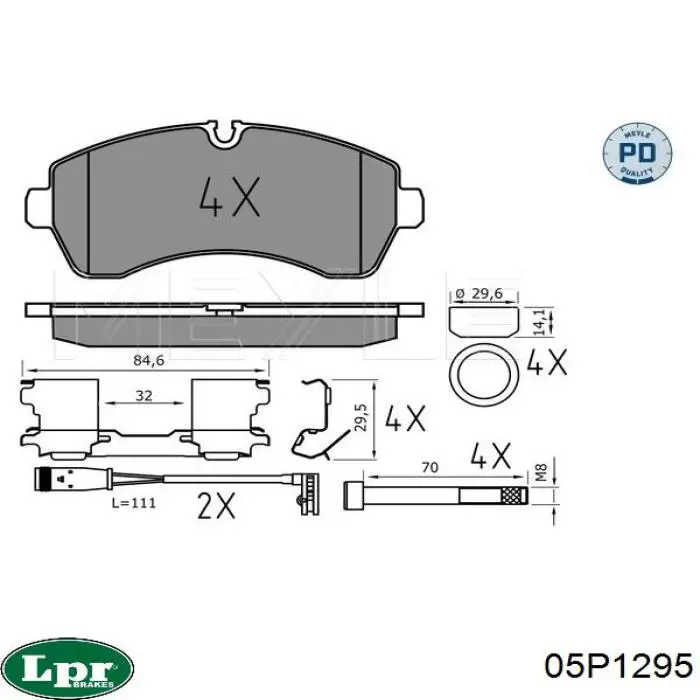 Тормозні колодки LPR 05P1295