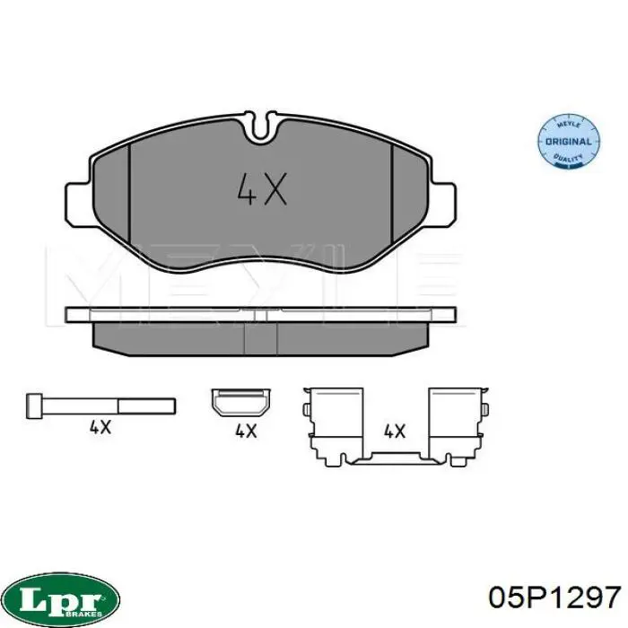 Передні тормозні колодки 05P1297 LPR