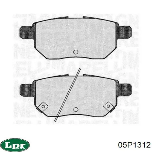Задні гальмівні колодки LPR 05P1312 ціна, від 16.46 USD