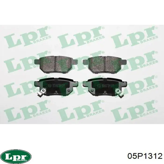Задні гальмівні колодки 05P1312 LPR