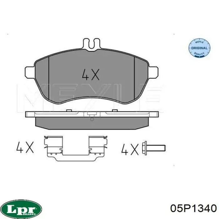 Передні тормозні колодки 05P1340 LPR