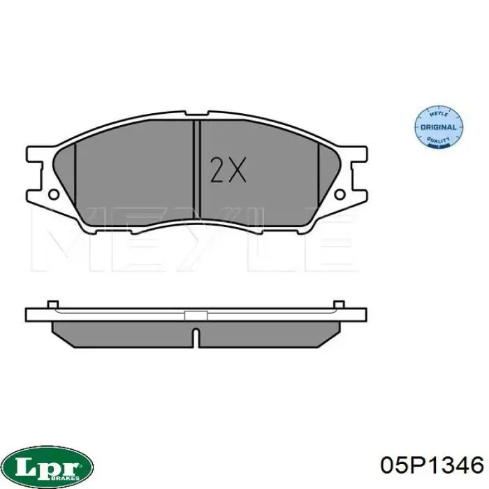 Колодки гальмівні передні, дискові 05P1346 LPR