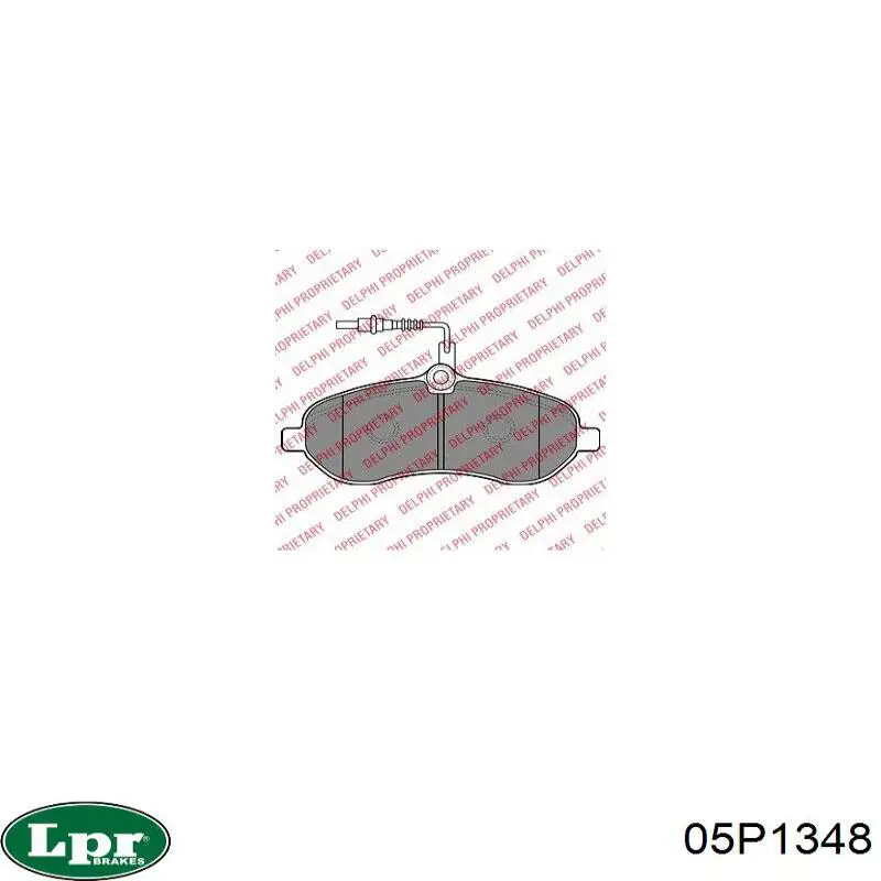 Купити 05P1348 LPR Колодки гальмівні передні, дискові