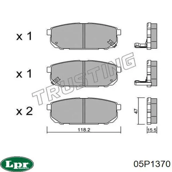 Купити 05P1370 LPR Задні колодки