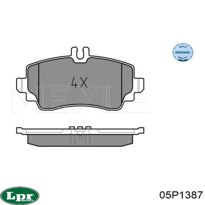 05P1387 LPR Передні гальмівні колодки