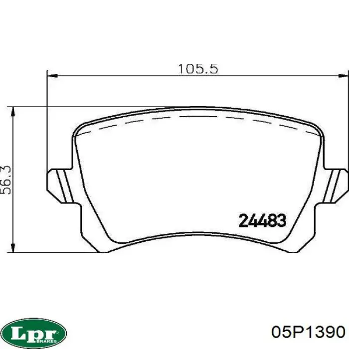 Задні дискові колодки LPR 05P1390