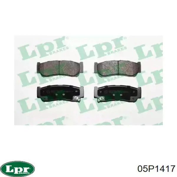 Задні гальмівні колодки LPR 05P1417 ціна, від 15.77 USD