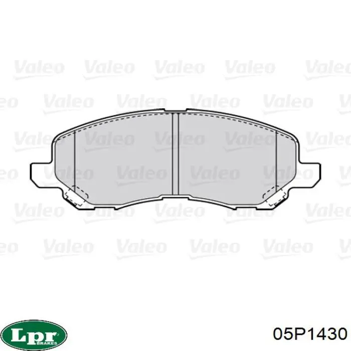 Передні тормозні колодки 05P1430 LPR