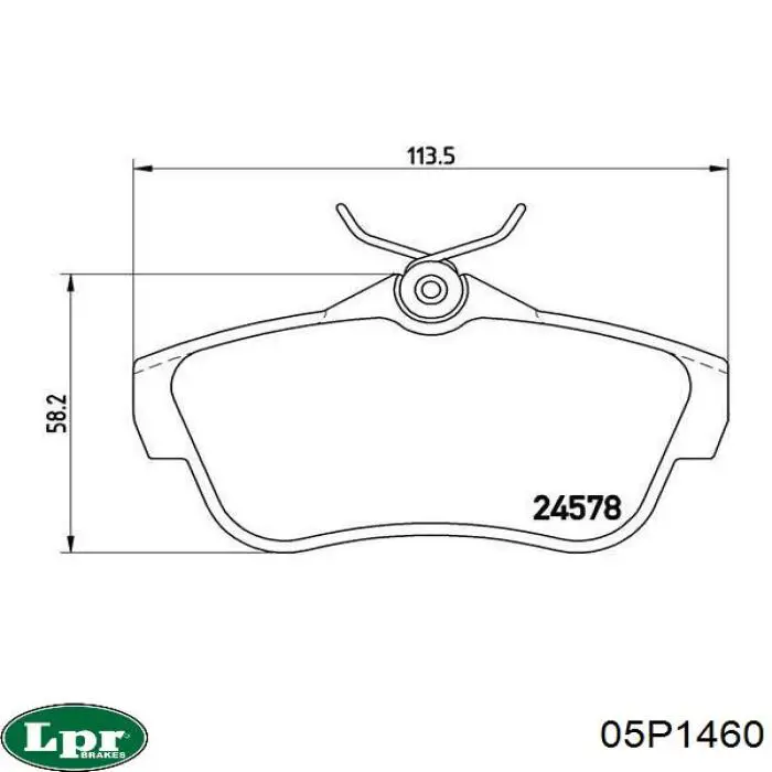 Купити 05P1460 LPR Задні колодки