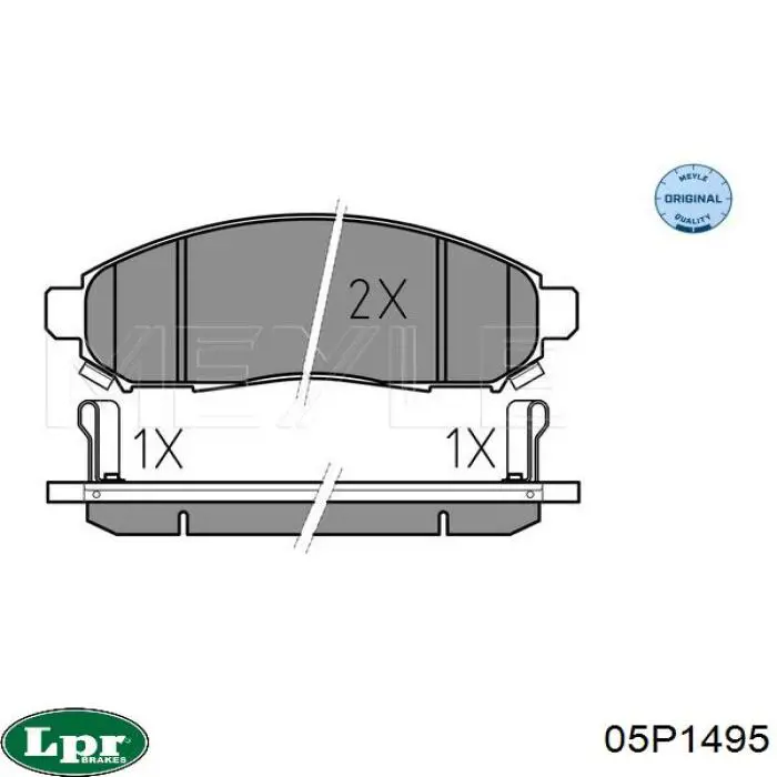 Передні тормозні колодки 05P1495 LPR
