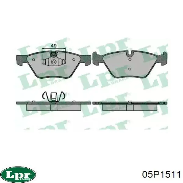 Колодки гальмівні передні, дискові 05P1511 LPR