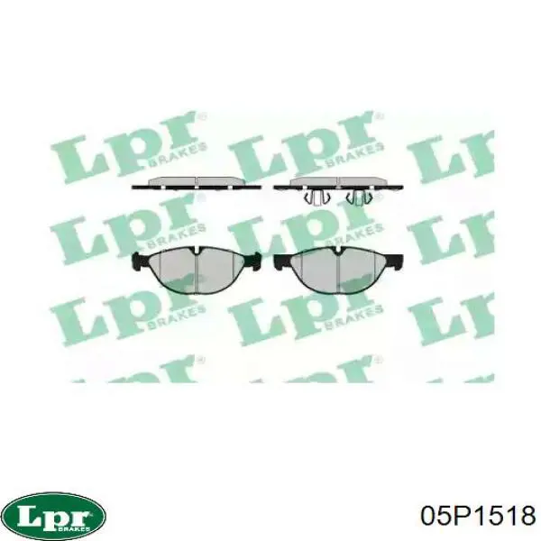 Купити 05P1518 LPR Колодки гальмівні передні, дискові