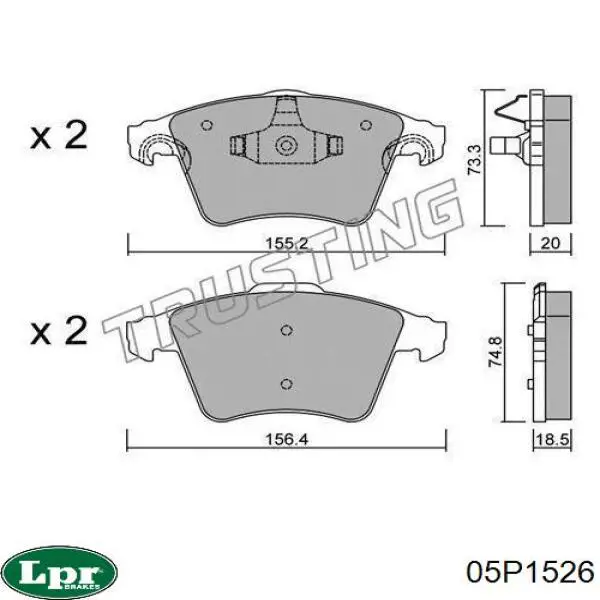 05P1526 LPR Передні гальмівні колодки
