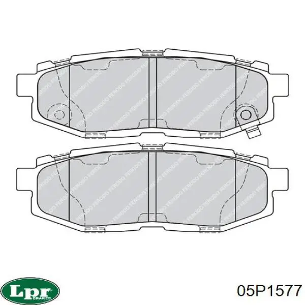 Задні гальмівні колодки 05P1577 LPR