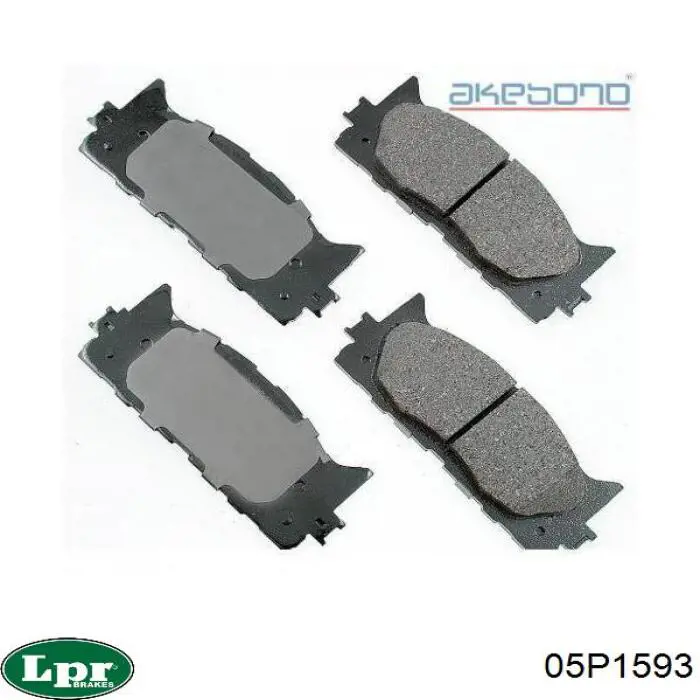 Передні тормозні колодки 05P1593 LPR