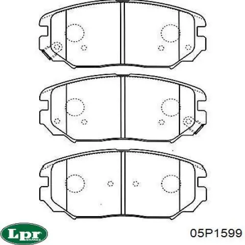 Передні тормозні колодки 05P1599 LPR