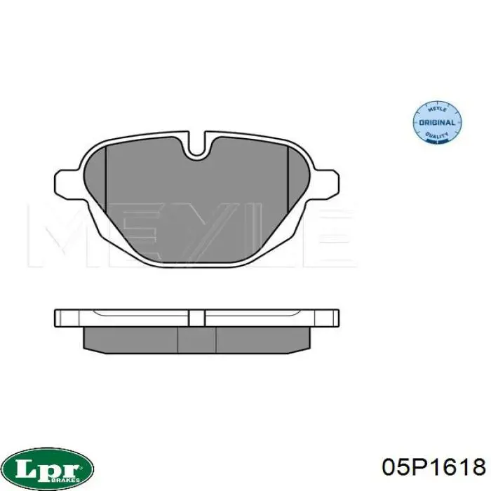 Задні гальмівні колодки 05P1618 LPR