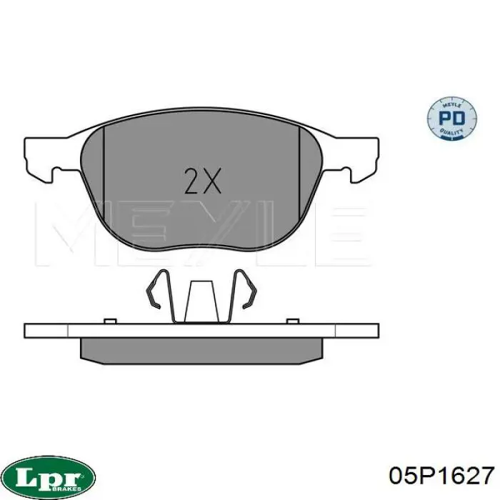 Передні тормозні колодки 05P1627 LPR
