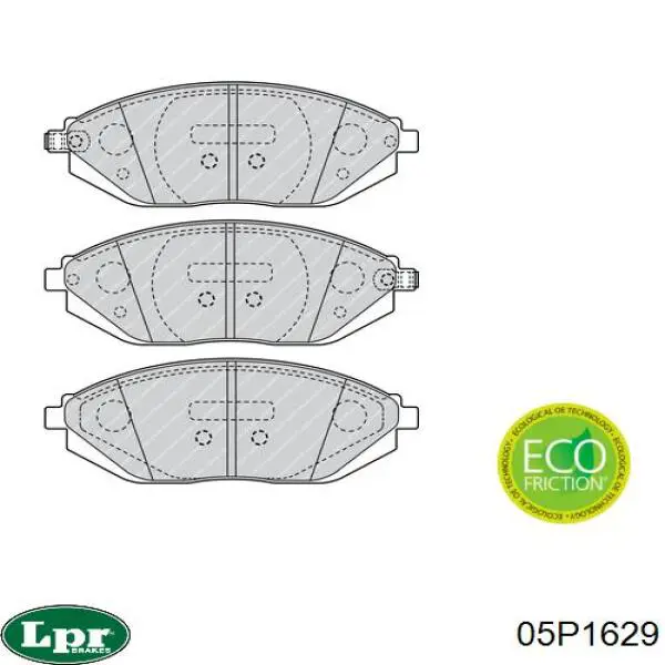 Передні тормозні колодки 05P1629 LPR