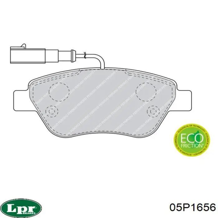 Купити 05P1656 LPR Колодки гальмівні передні, дискові