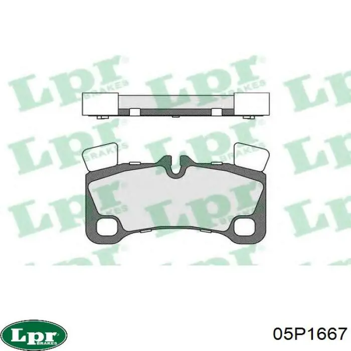 Задні гальмівні колодки LPR 05P1667 ціна, від 28.92 USD