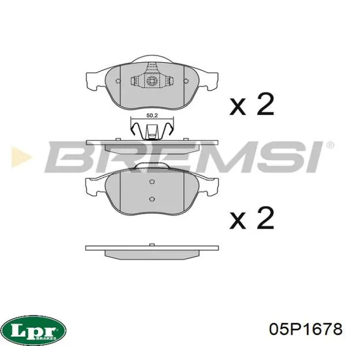Гальмівні колодки LPR 05P1678 ціна, від 19.72 USD