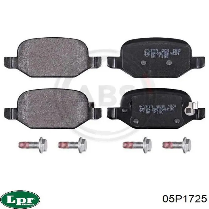 Задні гальмівні колодки LPR 05P1725 ціна, від 27.82 USD