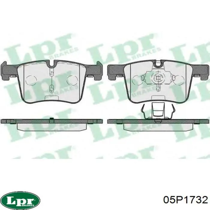 Колодки гальмівні передні, дискові 05P1732 LPR