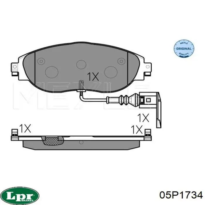 Тормозні колодки LPR 05P1734