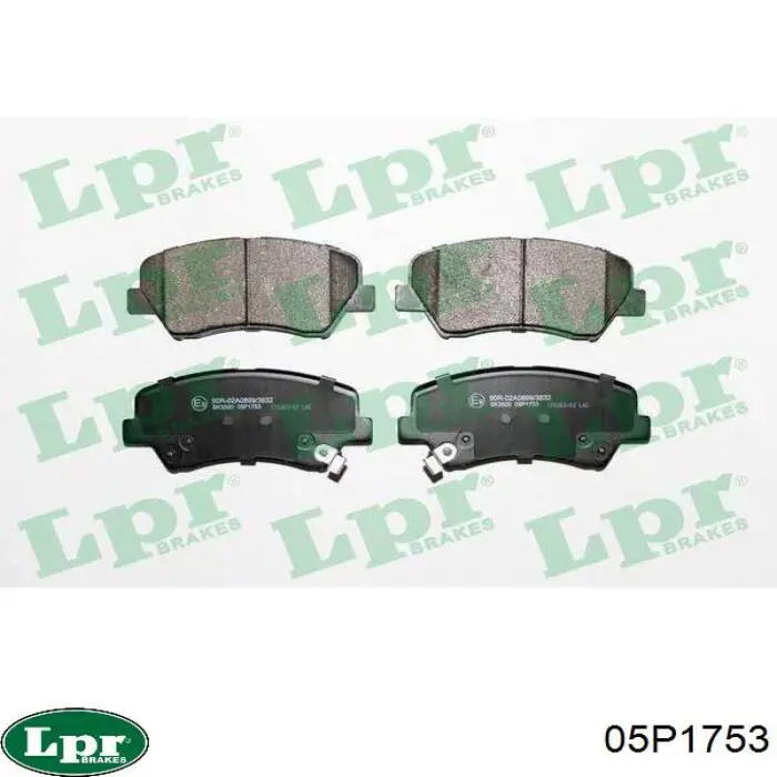 Купити 05P1753 LPR Колодки гальмівні передні, дискові