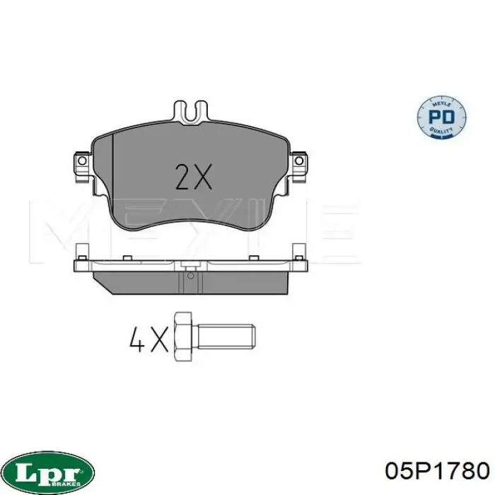 Тормозні колодки LPR 05P1780