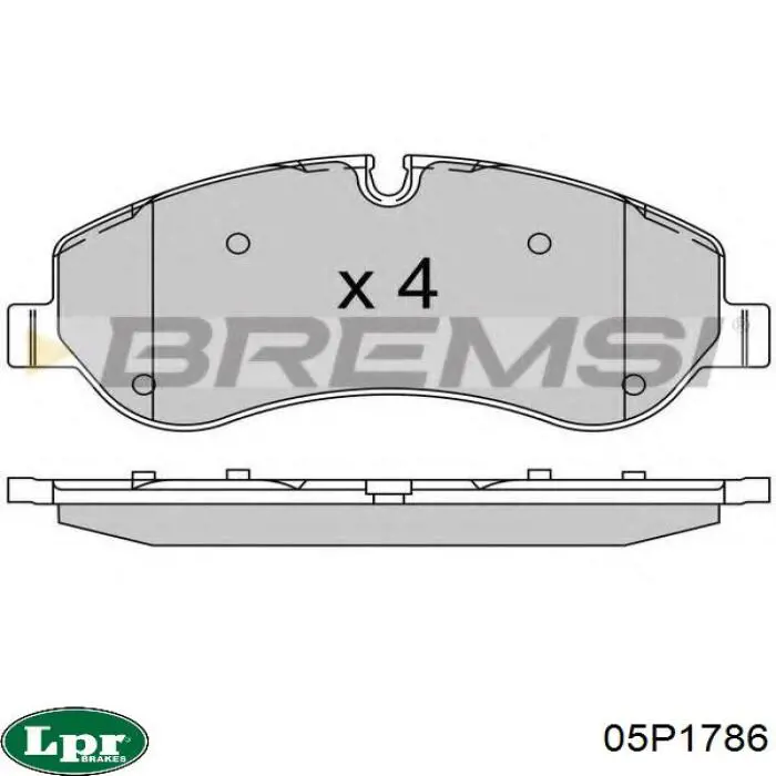 Передні тормозні колодки 05P1786 LPR