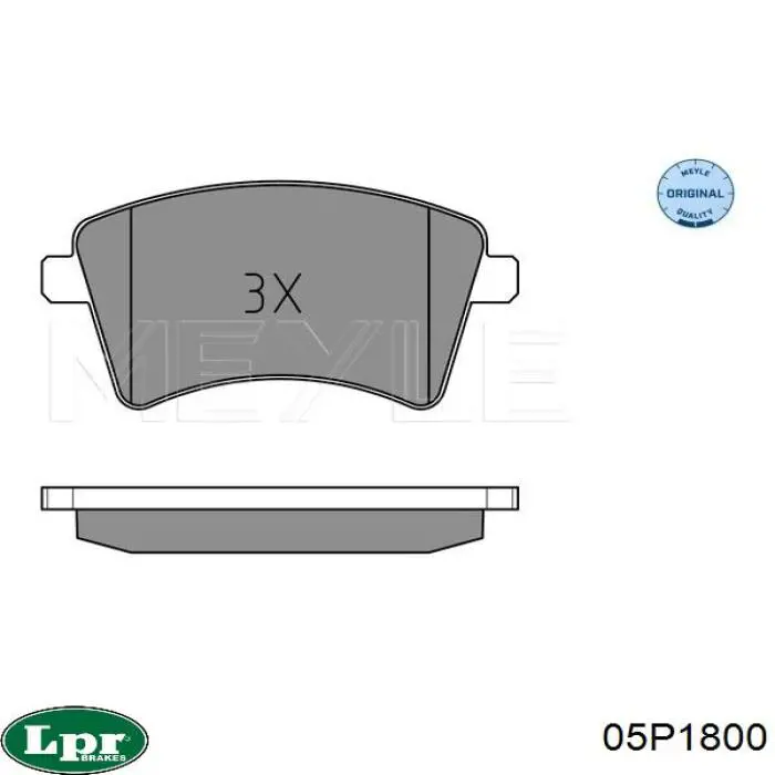 Передні тормозні колодки 05P1800 LPR