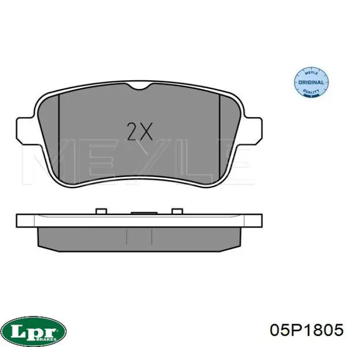 Задні гальмівні колодки 05P1805 LPR