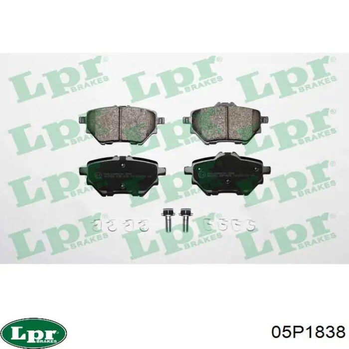 Задні гальмівні колодки 05P1838 LPR